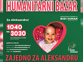 U ponedeljak humanitarni bazar za Aleksandru
