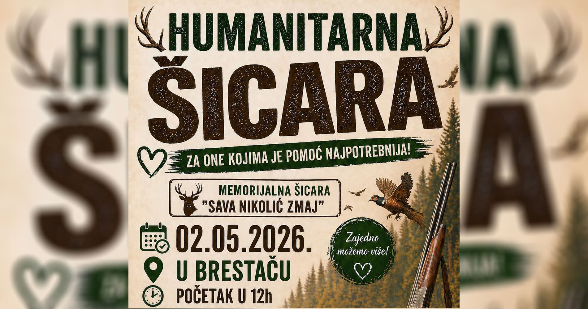 Humanitarna šicara “Sava Nikolić Zmaj” 2. maja u Brestaču