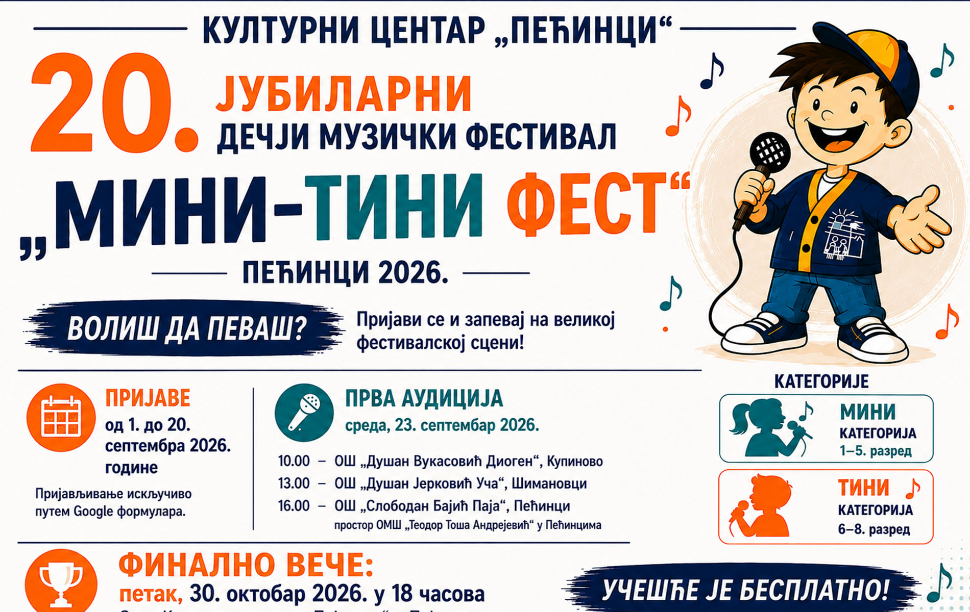 Сутра почињу пријаве за Мини-тини фест