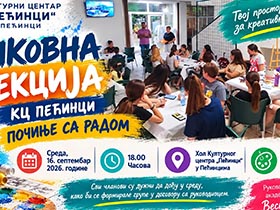 Sutra počinje sa radom Likovna sekcija KCP
