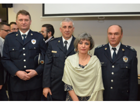 Момчило Тешић, Предраг Јанковић и Јован Андрић са председницом општине Пећинци