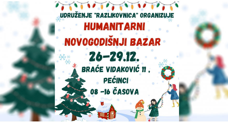 Sutra počinje novogodišnji humanitarni bazar Razlikovnice